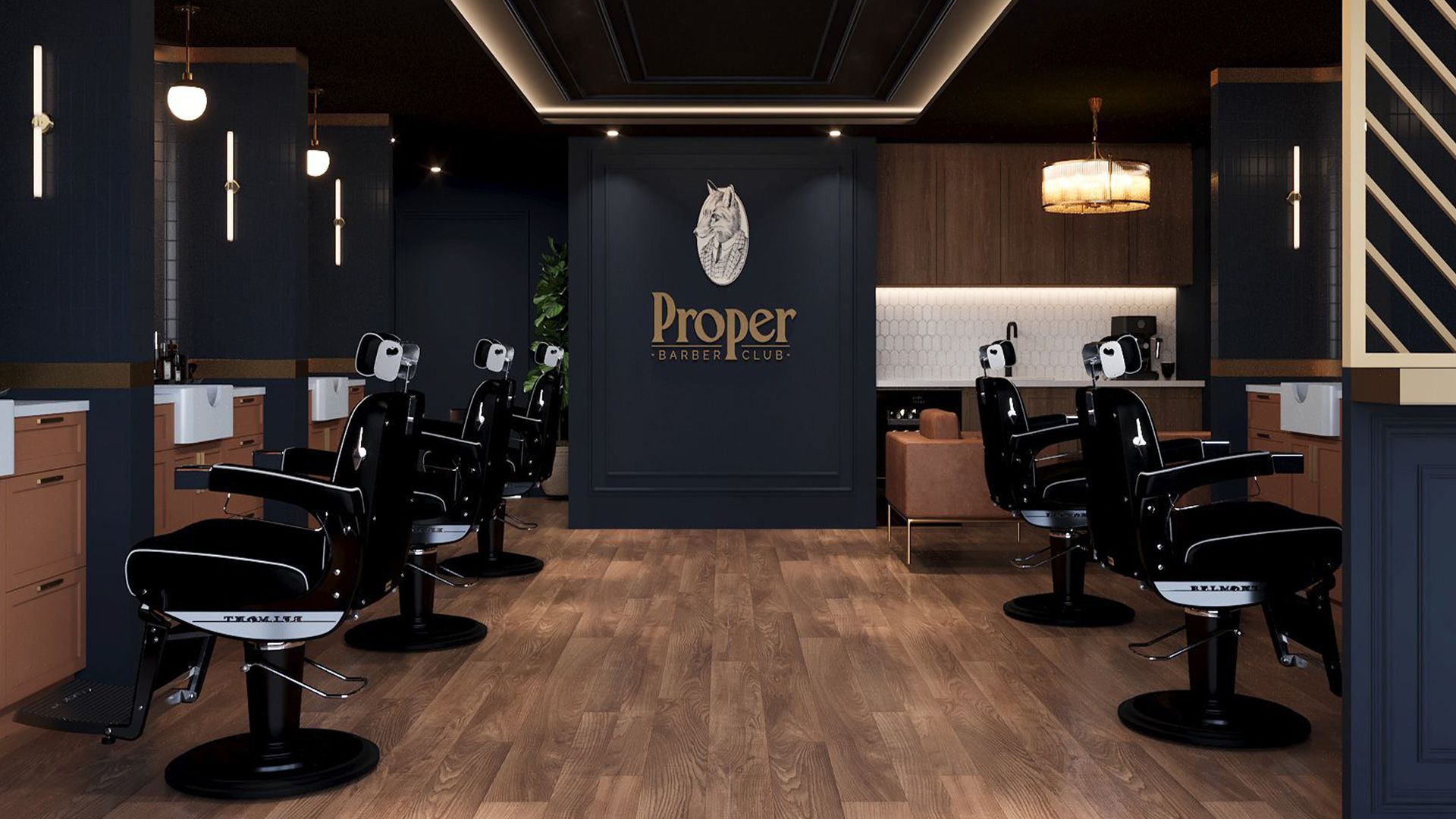 Proper Barber Club interior
